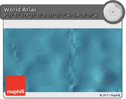 Satellite 3D Map of the Area around 8° 12' 42" S, 135° 4' 29" W