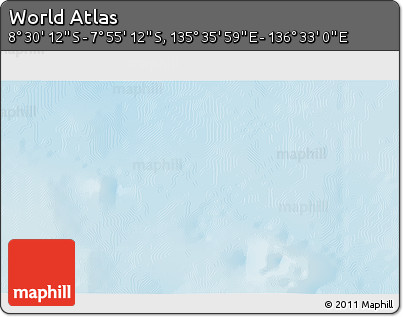 Physical 3D Map of the Area around 8° 12' 42" S, 136° 4' 29" E