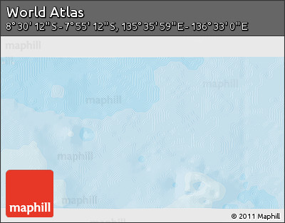 Political 3D Map of the Area around 8° 12' 42" S, 136° 4' 29" E