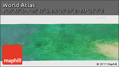 Satellite Panoramic Map of the Area around 8° 12' 42" S, 136° 55' 30" E