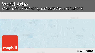 Shaded Relief Panoramic Map of the Area around 8° 12' 42" S, 136° 55' 30" E