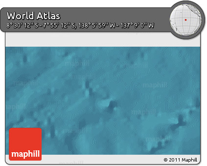 Satellite 3D Map of the Area around 8° 12' 42" S, 137° 37' 30" W