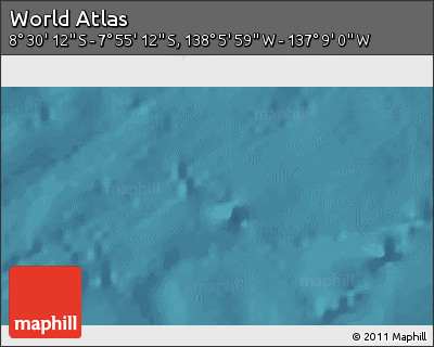 Satellite 3D Map of the Area around 8° 12' 42" S, 137° 37' 30" W