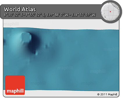 Satellite 3D Map of the Area around 8° 12' 42" S, 139° 19' 29" W