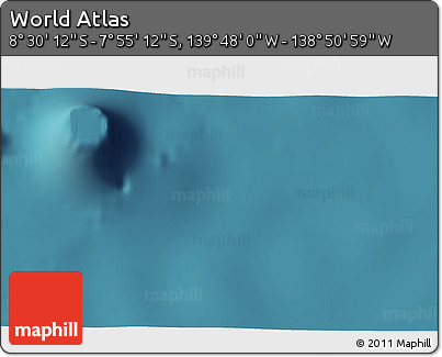 Satellite 3D Map of the Area around 8° 12' 42" S, 139° 19' 29" W