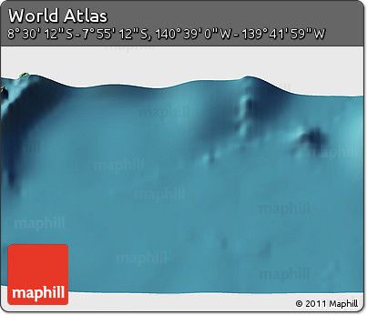 Satellite 3D Map of the Area around 8° 12' 42" S, 140° 10' 30" W