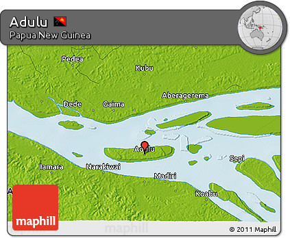 Physical 3D Map of Adulu