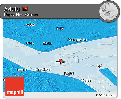 Political 3D Map of Adulu