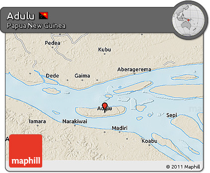 Shaded Relief 3D Map of Adulu