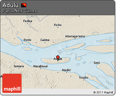 Shaded Relief 3D Map of Adulu