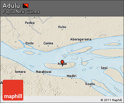 Shaded Relief 3D Map of Adulu