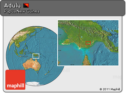 Satellite Location Map of Adulu