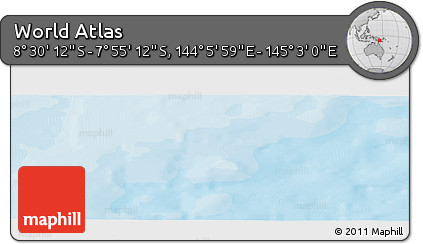 Political Panoramic Map of the Area around 8° 12' 42" S, 144° 34' 29" E