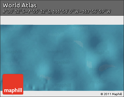 Satellite 3D Map of the Area around 8° 12' 42" S, 144° 25' 30" W