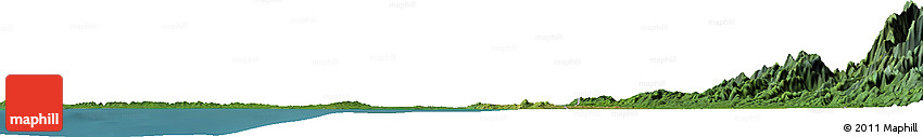 Satellite Horizon Map of the Area around 8° 12' 42" S, 146° 16' 30" E