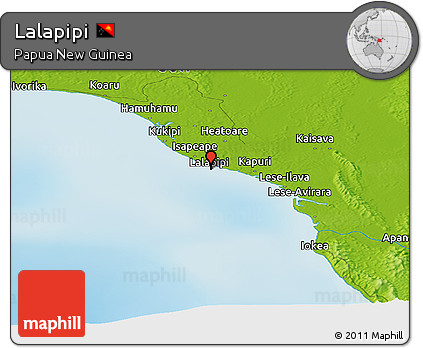 Physical Panoramic Map of Lalapipi