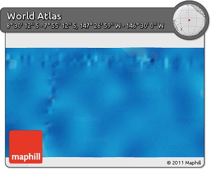 Shaded Relief 3D Map of the Area around 8° 12' 42" S, 146° 58' 29" W