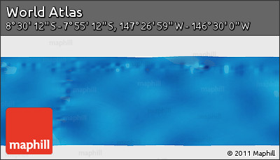 Physical Panoramic Map of the Area around 8° 12' 42" S, 146° 58' 29" W