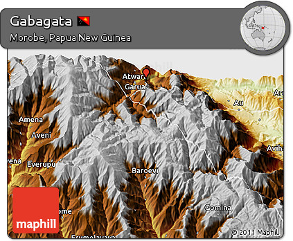 Physical 3D Map of Gabagata