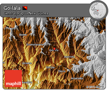 Physical 3D Map of Goilala