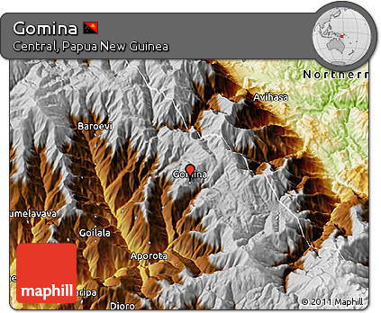 Physical 3D Map of Gomina