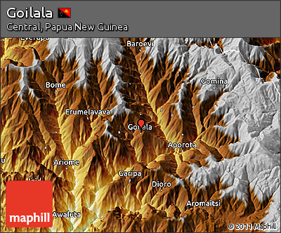 Physical 3D Map of Goilala