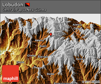Physical 3D Map of Lobudon