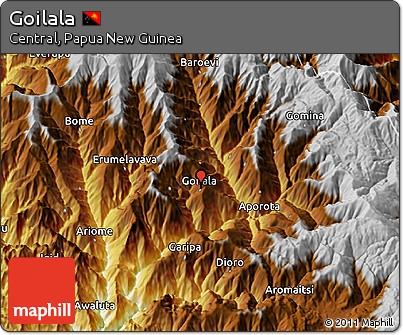 Physical 3D Map of Goilala