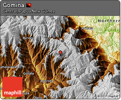 Physical 3D Map of Gomina