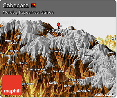 Physical Panoramic Map of Gabagata