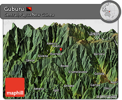 Satellite Panoramic Map of Guburu