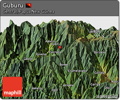 Satellite Panoramic Map of Guburu