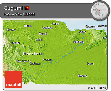 Physical Panoramic Map of Gugumi