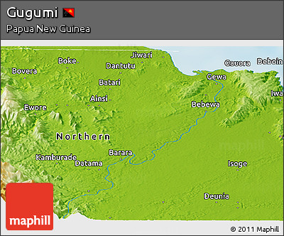 Physical Panoramic Map of Gugumi