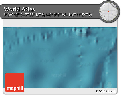 Satellite 3D Map of the Area around 8° 12' 42" S, 148° 40' 30" W