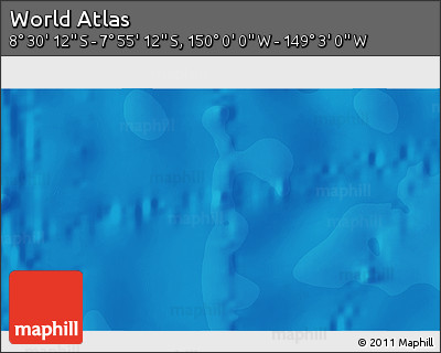Political 3D Map of the Area around 8° 12' 42" S, 149° 31' 30" W