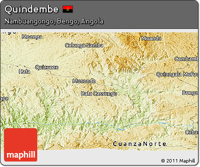 Physical Panoramic Map of Quindembe