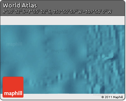Satellite 3D Map of the Area around 8° 12' 42" S, 150° 22' 30" W