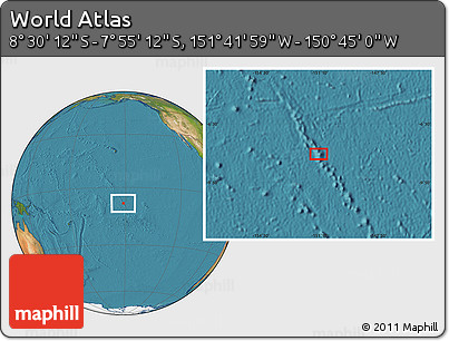 Satellite Location Map of the Area around 8° 12' 42" S, 151° 13' 29" W