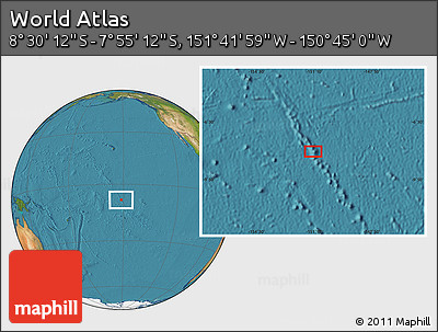 Satellite Location Map of the Area around 8° 12' 42" S, 151° 13' 29" W