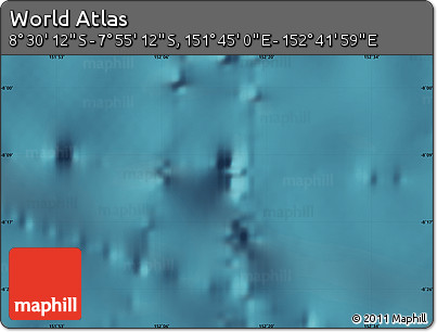 Satellite Map of the Area around 8° 12' 42" S, 152° 13' 29" E