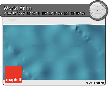 Satellite 3D Map of the Area around 8° 12' 42" S, 152° 4' 29" W