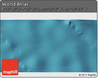 Satellite 3D Map of the Area around 8° 12' 42" S, 152° 4' 29" W