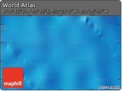 Physical Map of the Area around 8° 12' 42" S, 152° 4' 29" W