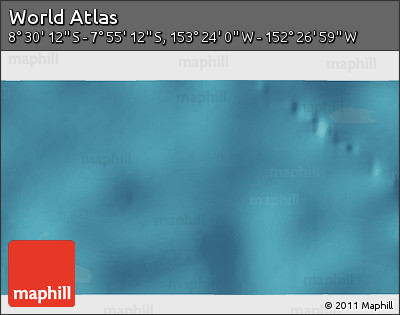 Satellite 3D Map of the Area around 8° 12' 42" S, 152° 55' 30" W