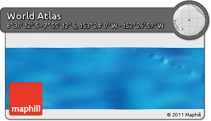 Physical Panoramic Map of the Area around 8° 12' 42" S, 152° 55' 30" W