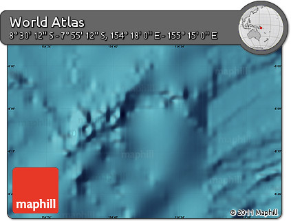 Satellite Map of the Area around 8° 12' 42" S, 154° 46' 30" E
