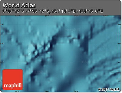 Satellite Map of the Area around 8° 12' 42" S, 154° 46' 30" E