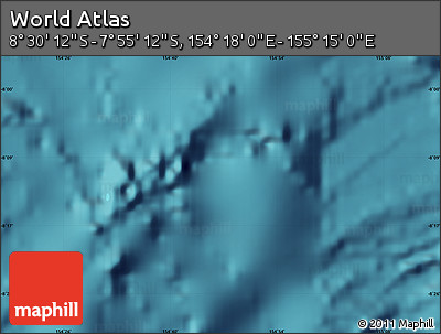 Satellite Map of the Area around 8° 12' 42" S, 154° 46' 30" E