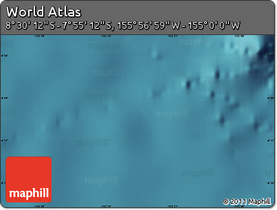 Satellite Map of the Area around 8° 12' 42" S, 155° 28' 29" W